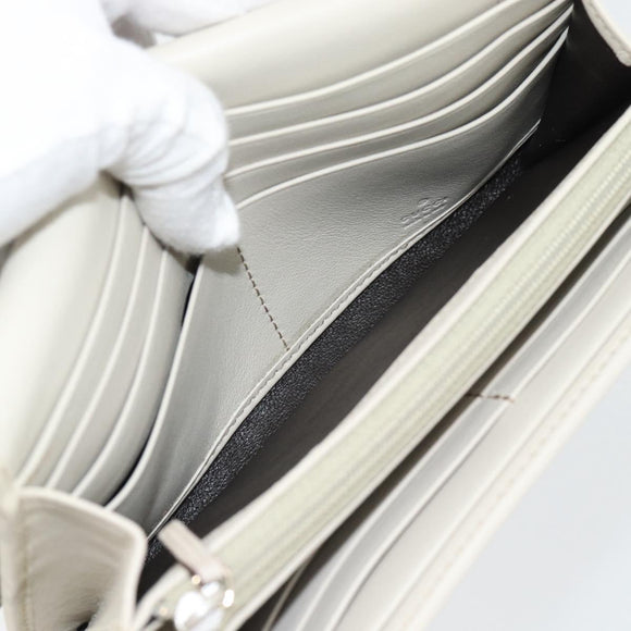 GUCCI GG Canvas Guccissima Lovely Heart Wallet Leather Ivory 251861 Auth 182242V