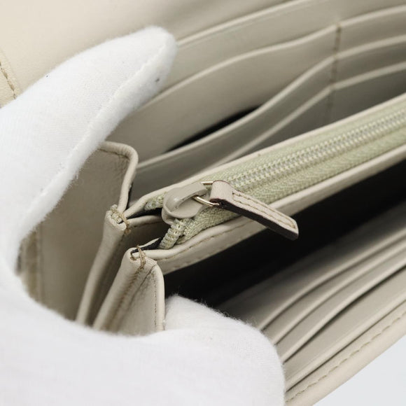 GUCCI GG Canvas Guccissima Lovely Heart Wallet Leather Ivory 251861 Auth 182242V