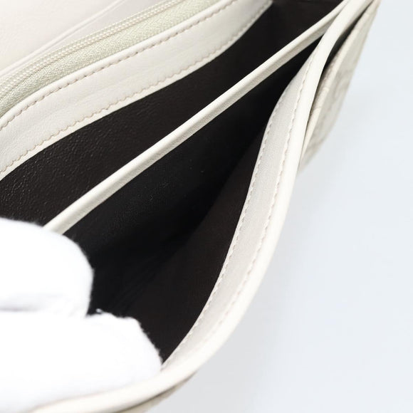 GUCCI GG Canvas Guccissima Lovely Heart Wallet Leather Ivory 251861 Auth 182242V