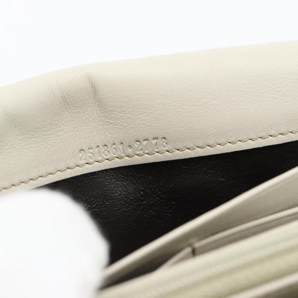 GUCCI GG Canvas Guccissima Lovely Heart Wallet Leather Ivory 251861 Auth 182242V