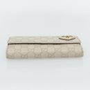 GUCCI GG Canvas Guccissima Lovely Heart Wallet Leather Ivory 251861 Auth 182242V-6