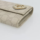GUCCI GG Canvas Guccissima Lovely Heart Wallet Leather Ivory 251861 Auth 182242V-7