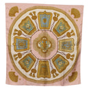 HERMES Carre 90 Scarf ""Poste et Cavalerie"" Silk Pink Auth 182247-1