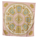 HERMES Carre 90 Scarf ""Poste et Cavalerie"" Silk Pink Auth 182247-13