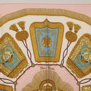 HERMES Carre 90 Scarf ""Poste et Cavalerie"" Silk Pink Auth 182247-3