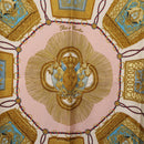 HERMES Carre 90 Scarf ""Poste et Cavalerie"" Silk Pink Auth 182247-6