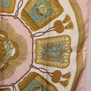 HERMES Carre 90 Scarf ""Poste et Cavalerie"" Silk Pink Auth 182247-7