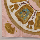 HERMES Carre 90 Scarf ""Poste et Cavalerie"" Silk Pink Auth 182247-8