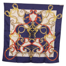 HERMES Carré 90 Tuch „L'INSTRVCTION DV ROY“ Seide Marineblau Orig. 182258-15
