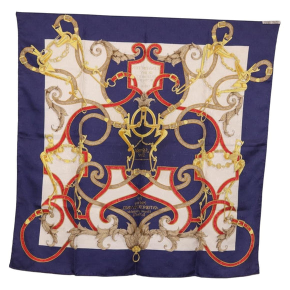 HERMES Carré 90 Tuch „L'INSTRVCTION DV ROY“ Seide Marineblau Orig. 182258