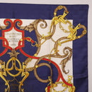 HERMES Carré 90 Tuch „L'INSTRVCTION DV ROY“ Seide Marineblau Orig. 182258-4