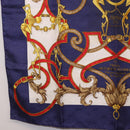 HERMES Carré 90 Tuch „L'INSTRVCTION DV ROY“ Seide Marineblau Orig. 182258-8