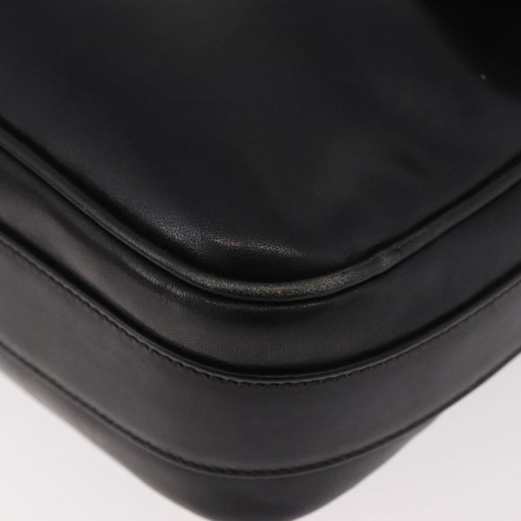 GUCCI Web Sherry Line Umhängetasche Leder Schwarz Gold Original 182260