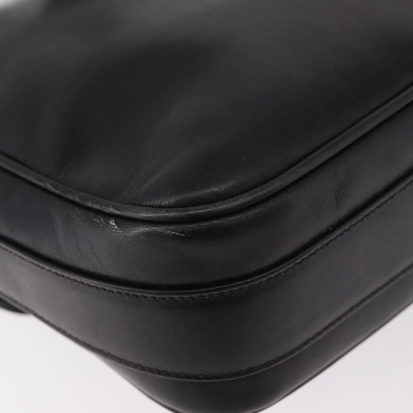 GUCCI Web Sherry Line Umhängetasche Leder Schwarz Gold Original 182260
