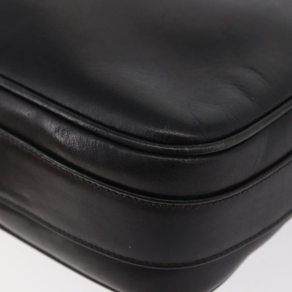 GUCCI Web Sherry Line Umhängetasche Leder Schwarz Gold Original 182260