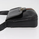 GUCCI Web Sherry Line Umhängetasche Leder Schwarz Gold Original 182260-5