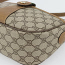 GUCCI GG Supreme Web Sherry Line Bag PVC Beige Gold 89 02 032 Auth 182261-11