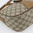 GUCCI GG Supreme Web Sherry Line Bag PVC Beige Gold 89 02 032 Auth 182261-12