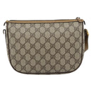 GUCCI GG Supreme Web Sherry Line Bag PVC Beige Gold 89 02 032 Auth 182261-3