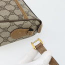 GUCCI GG Supreme Web Sherry Line Bag PVC Beige Gold 89 02 032 Auth 182261-9
