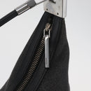 GUCCI Web Sherry Line Shoulder Bag Canvas Black Silver 01234 002058 Auth 182262-10