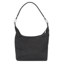 GUCCI Web Sherry Line Shoulder Bag Canvas Black Silver 01234 002058 Auth 182262-2