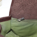 Salvatore Ferragamo Gancini Hand Bag Suede Brown Silver Auth 182264A-20