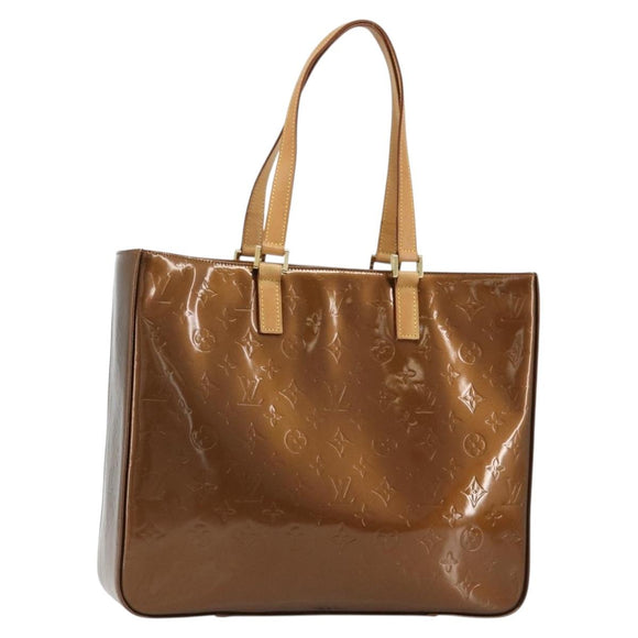 LOUIS VUITTON Monogram Vernis Columbus Tragetasche Bronze M91134 LV Auth 182266
