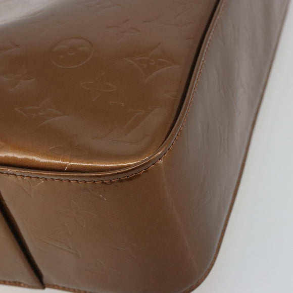 LOUIS VUITTON Monogram Vernis Columbus Tragetasche Bronze M91134 LV Auth 182266