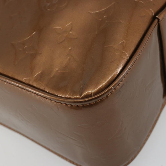 LOUIS VUITTON Monogram Vernis Columbus Tragetasche Bronze M91134 LV Auth 182266