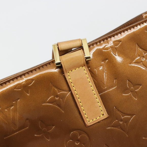 LOUIS VUITTON Monogram Vernis Columbus Tragetasche Bronze M91134 LV Auth 182266