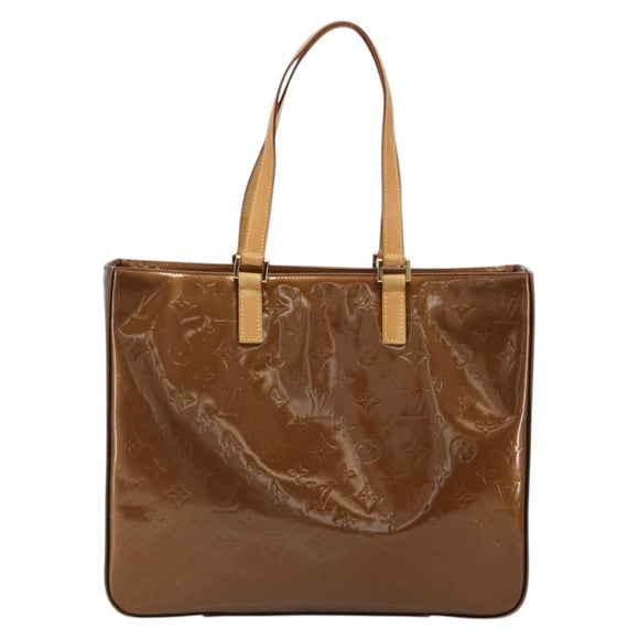 LOUIS VUITTON Monogram Vernis Columbus Tragetasche Bronze M91134 LV Auth 182266