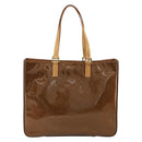 LOUIS VUITTON Monogram Vernis Columbus Tragetasche Bronze M91134 LV Auth 182266-3
