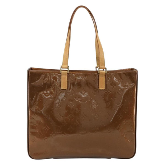LOUIS VUITTON Monogram Vernis Columbus Tragetasche Bronze M91134 LV Auth 182266