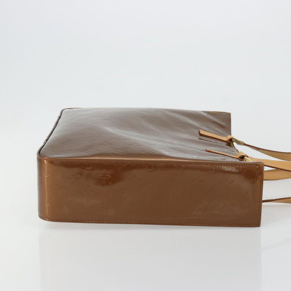 LOUIS VUITTON Monogram Vernis Columbus Tragetasche Bronze M91134 LV Auth 182266