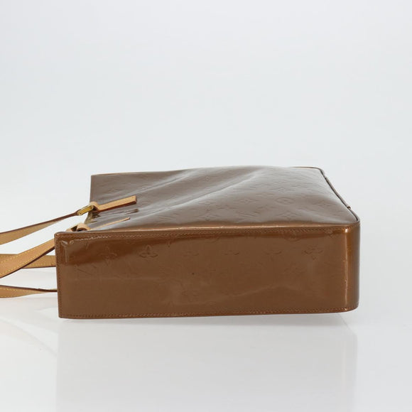 LOUIS VUITTON Monogram Vernis Columbus Tragetasche Bronze M91134 LV Auth 182266