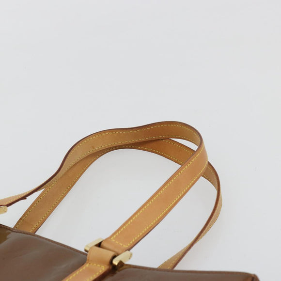 LOUIS VUITTON Monogram Vernis Columbus Tragetasche Bronze M91134 LV Auth 182266