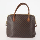 CELINE Macadam Canvas Hand Bag PVC Leather 2 Set Brown Gold Auth 182267-2