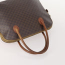CELINE Macadam Canvas Hand Bag PVC Leather 2 Set Brown Gold Auth 182267-5