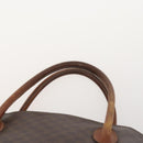 CELINE Macadam Canvas Hand Bag PVC Leather 2 Set Brown Gold Auth 182267-6