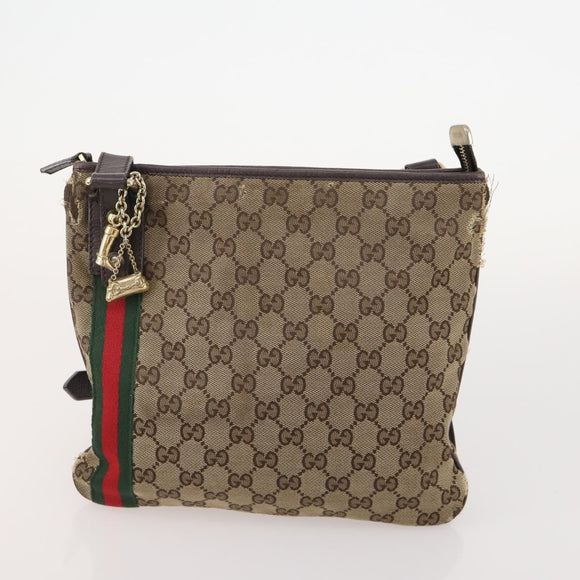 GUCCI GG Supreme GG Canvas Web Sherry Line Tasche Nylon 5er Set Beige Auth 182268