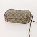 GUCCI GG Supreme Web Sherry Line Shoulder Bag PVC 4 Set Beige Gold Auth 182269-21