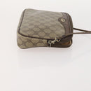 GUCCI GG Supreme Web Sherry Line Shoulder Bag PVC 4 Set Beige Gold Auth 182269-25