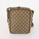 GUCCI GG Canvas Web Sherry Line Shoulder Bag 4 Set Beige Red Auth 182270-15