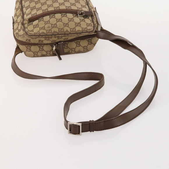 GUCCI GG Canvas Web Sherry Line Shoulder Bag 4 Set Beige Red Auth 182270