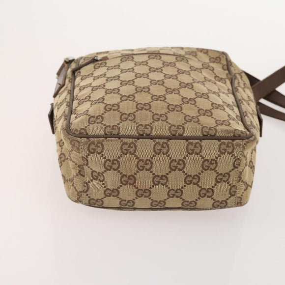 GUCCI GG Canvas Web Sherry Line Shoulder Bag 4 Set Beige Red Auth 182270