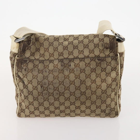 GUCCI GG Canvas Web Sherry Line Shoulder Bag 4 Set Beige Red Auth 182270