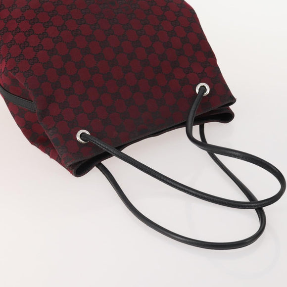 GUCCI GG Canvas Web Sherry Line Shoulder Bag 4 Set Beige Red Auth 182270