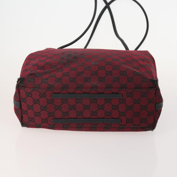 GUCCI GG Canvas Web Sherry Line Shoulder Bag 4 Set Beige Red Auth 182270