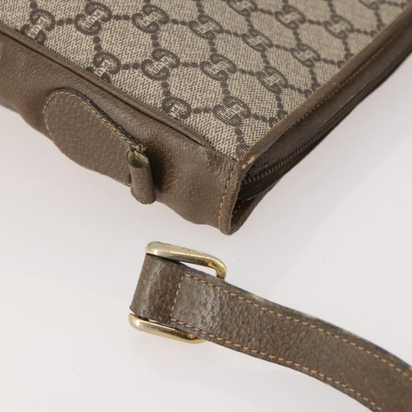 GUCCI GG Plus Supreme Web Sherry Line Bag Leather PVC Nylon 6 Set Auth 182271